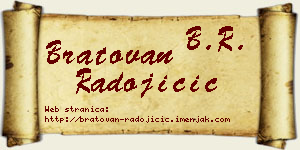 Bratovan Radojičić vizit kartica